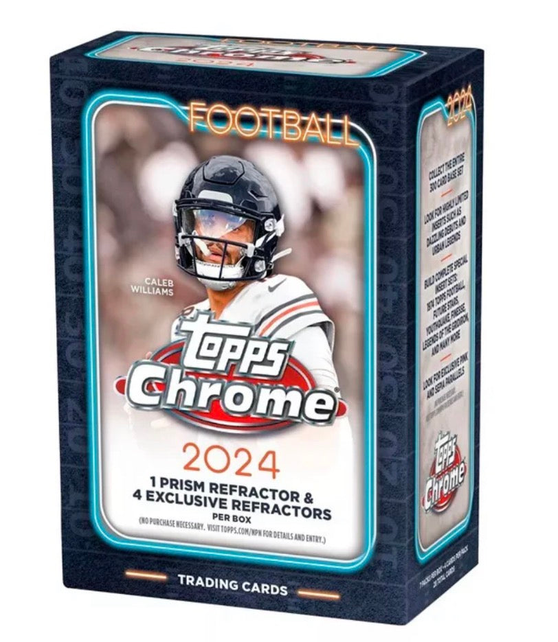 2024 Topps Chrome Football Blaster Box.