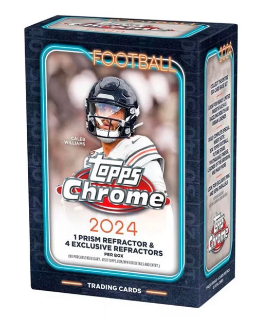 2024 Topps Chrome Football Blaster Box.